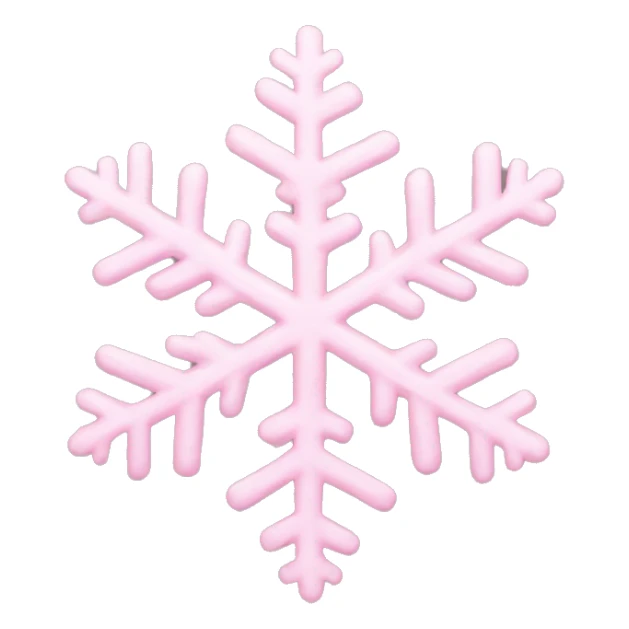 pastel pink snowflake  sticker