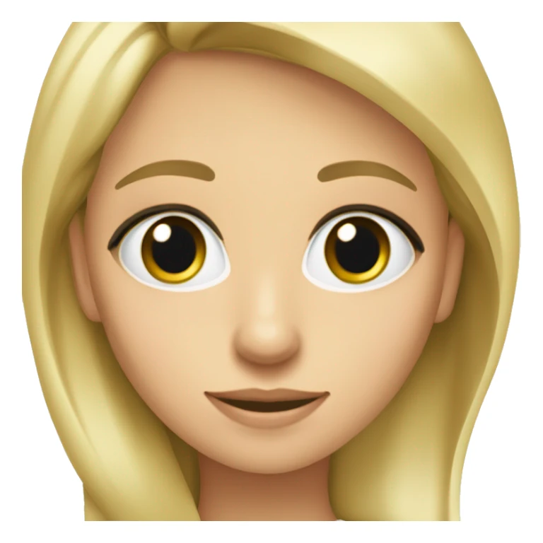 Une fille blonde, cendrée foncée avec des yeux verts  sticker