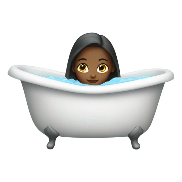 girl in tub sticker