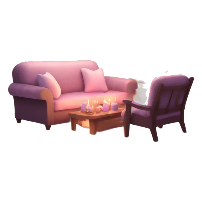 cozy evening pink christmas mood sticker