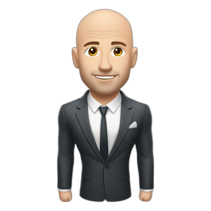 tall muscular bald guy in suit ufc fighter andrew tate sticker