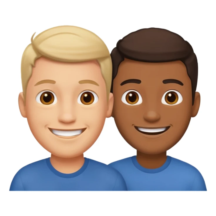 two happy male friends sticker