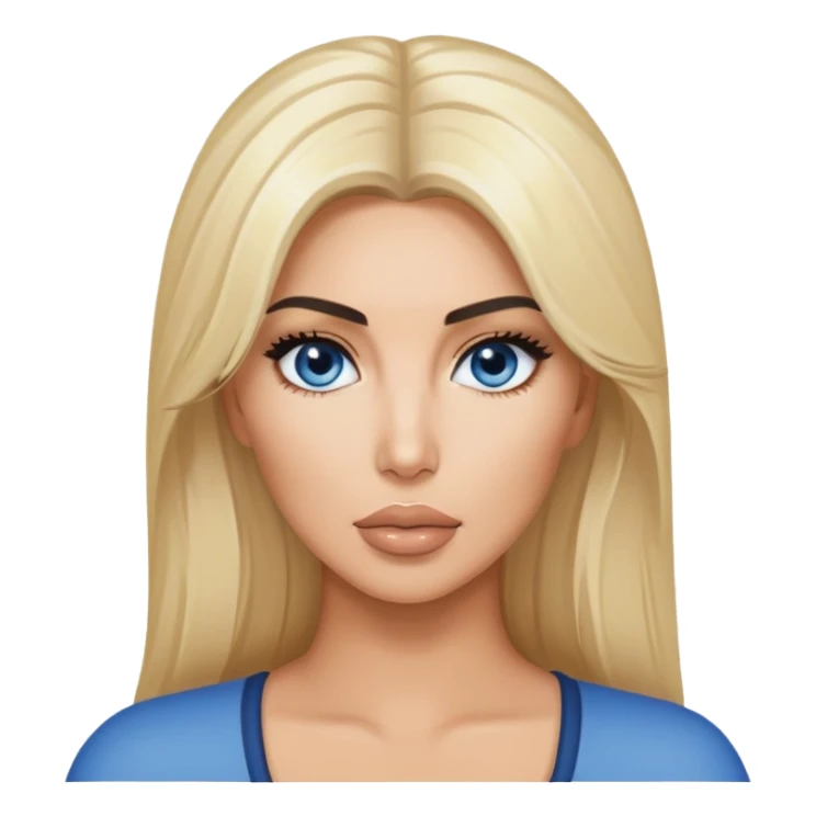 kim kardashian blonde hair blue eyes sticker