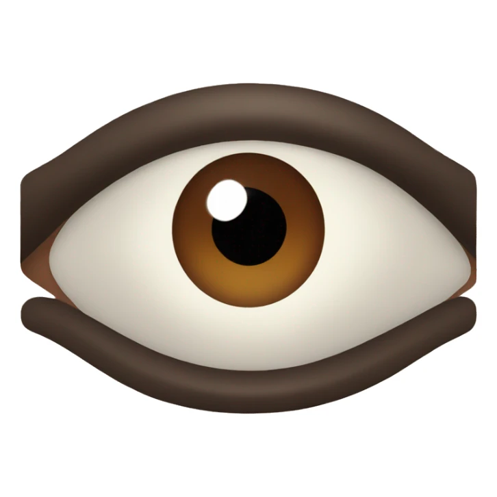 dark brown eye of a woman, only eye emoji sticker