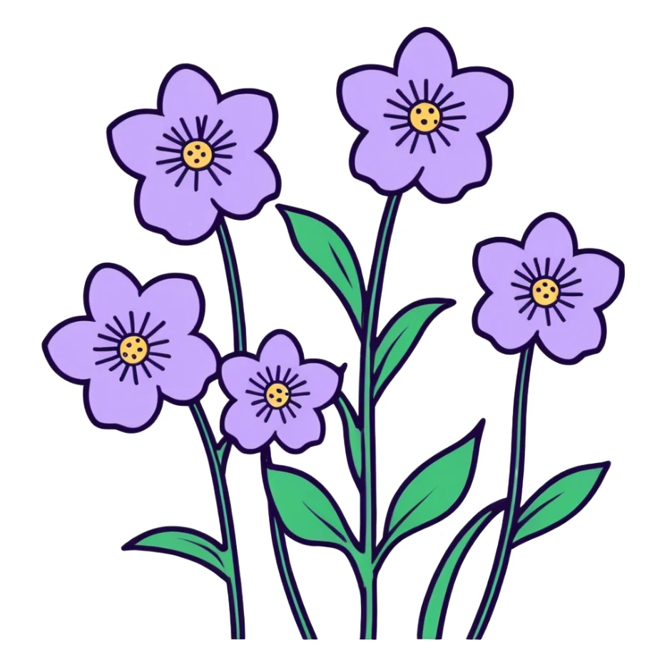 Gorgeous colorshifting purple shades, lilac flowers sticker