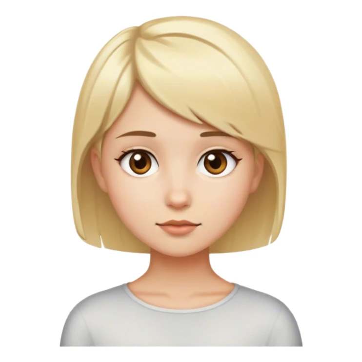 menina loira de cabelo curto e olhos castanhos sticker