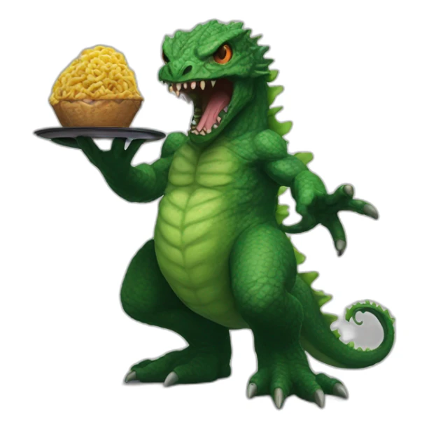 hungry godzilla cthulhu sticker