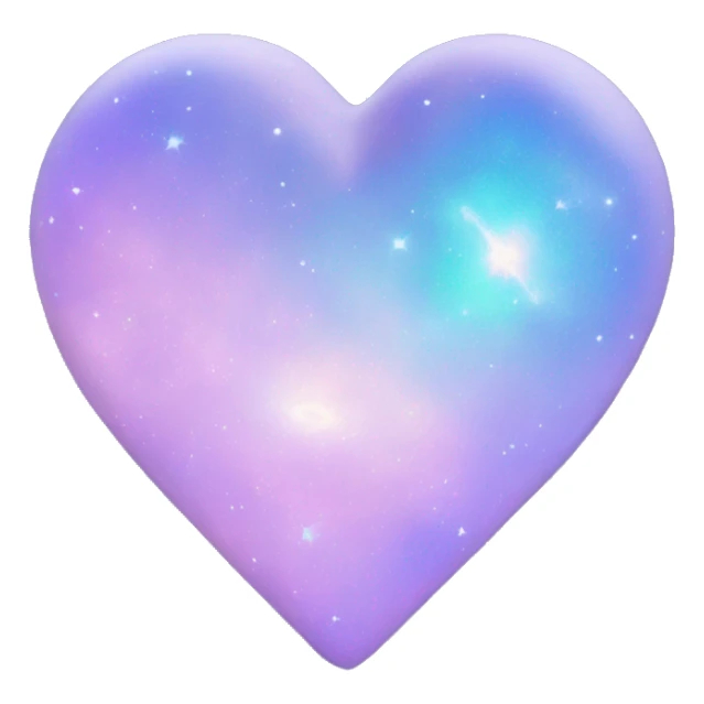 pastel purple and blue galaxy heart sticker