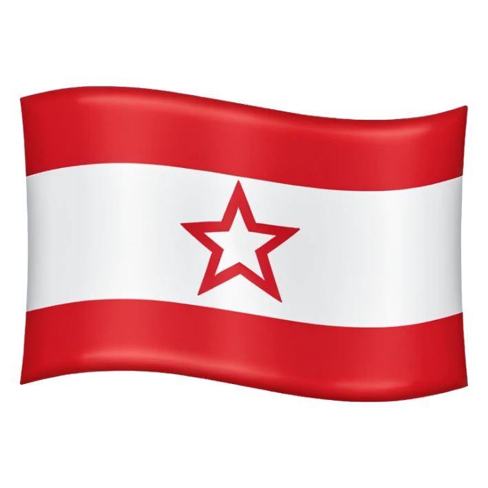 Bandeira do Pará em cor vermelho e banco é uma estrela no centro sticker