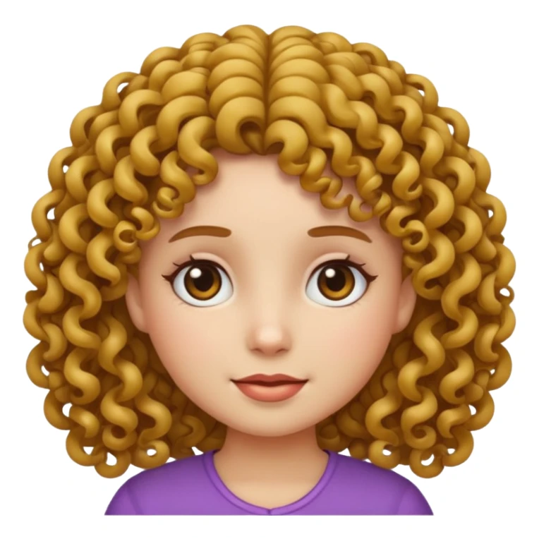 Emoji de chica con pelo rizado  sticker