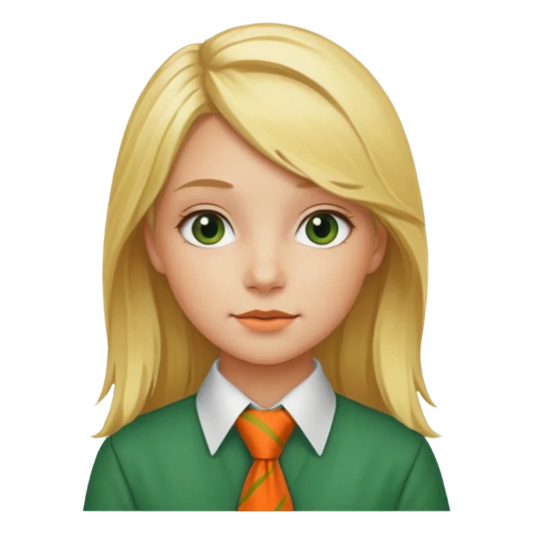 Blonde_girl_in_green-orange_pioneer_tie sticker