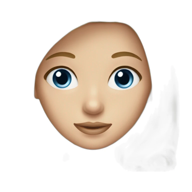 Blonde girl big blue eyes sticker