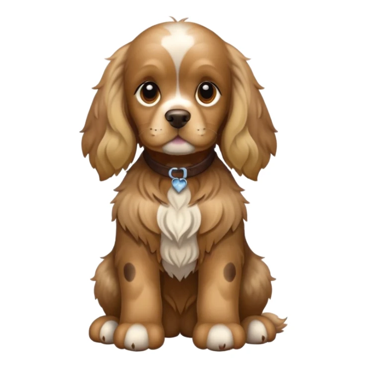 american cocker spaniel dark brown with darker blonde spots (on paws, chest)  sticker