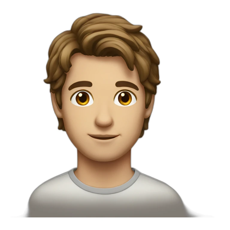 Young men type italian with mid long brown hair sticker