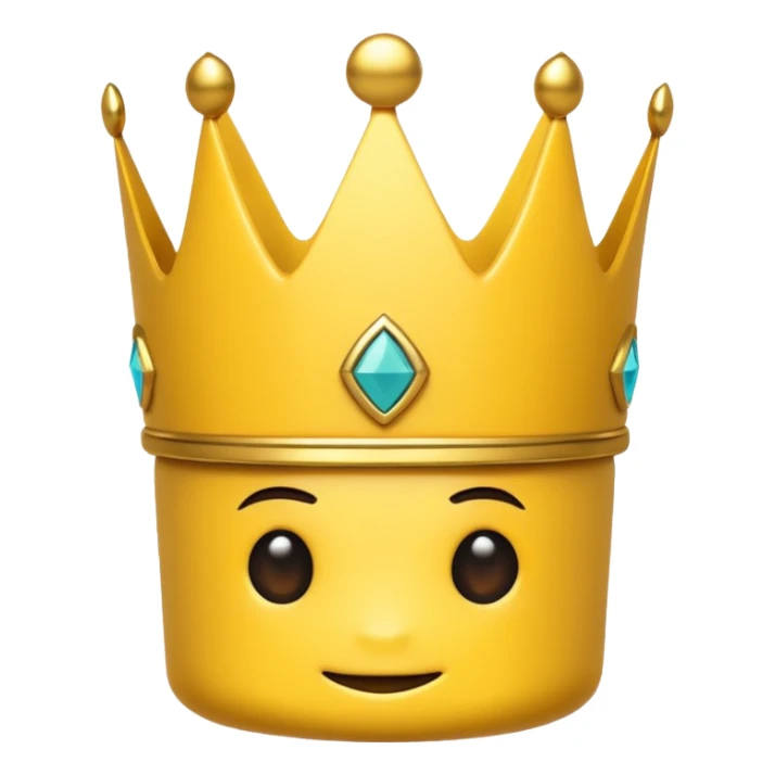 create a crown cartoony without details or anything make it tiny as a real emoji roblox style sticker