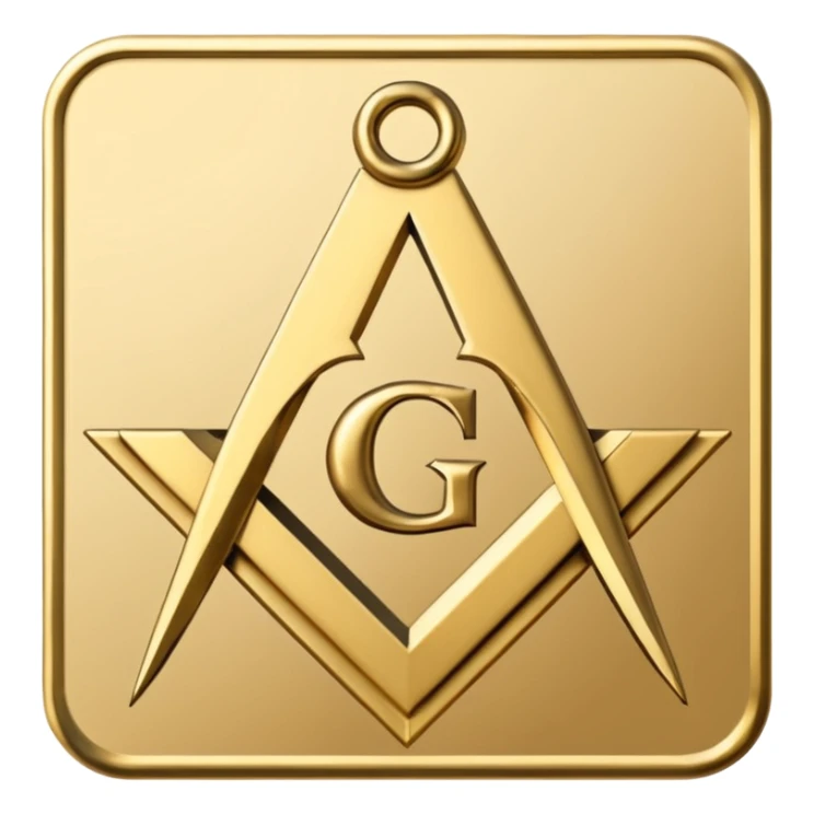 O simbolo da Maçonaria. O esquadro e compasso com a letra G no centro sticker