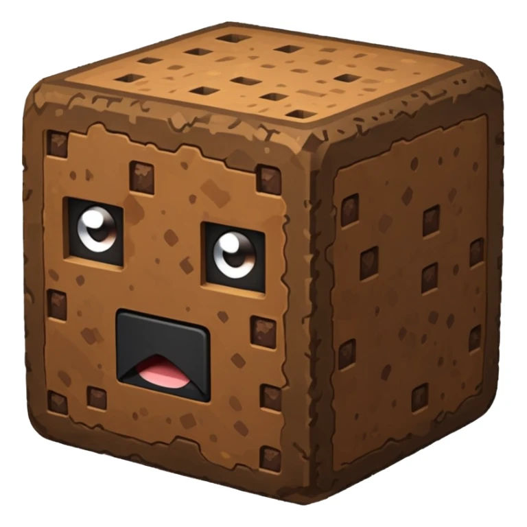 Klocek skaczącego dirtu z minecraft sticker