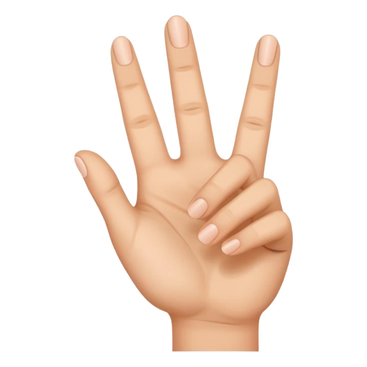 A hand holding up 3 fingers with the thumb sticker