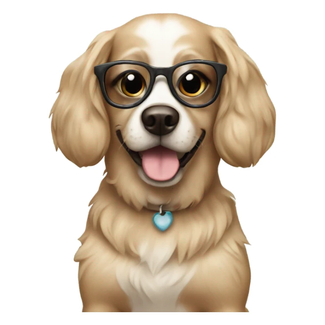 Our dog Lucy wearing shnglasses  sticker