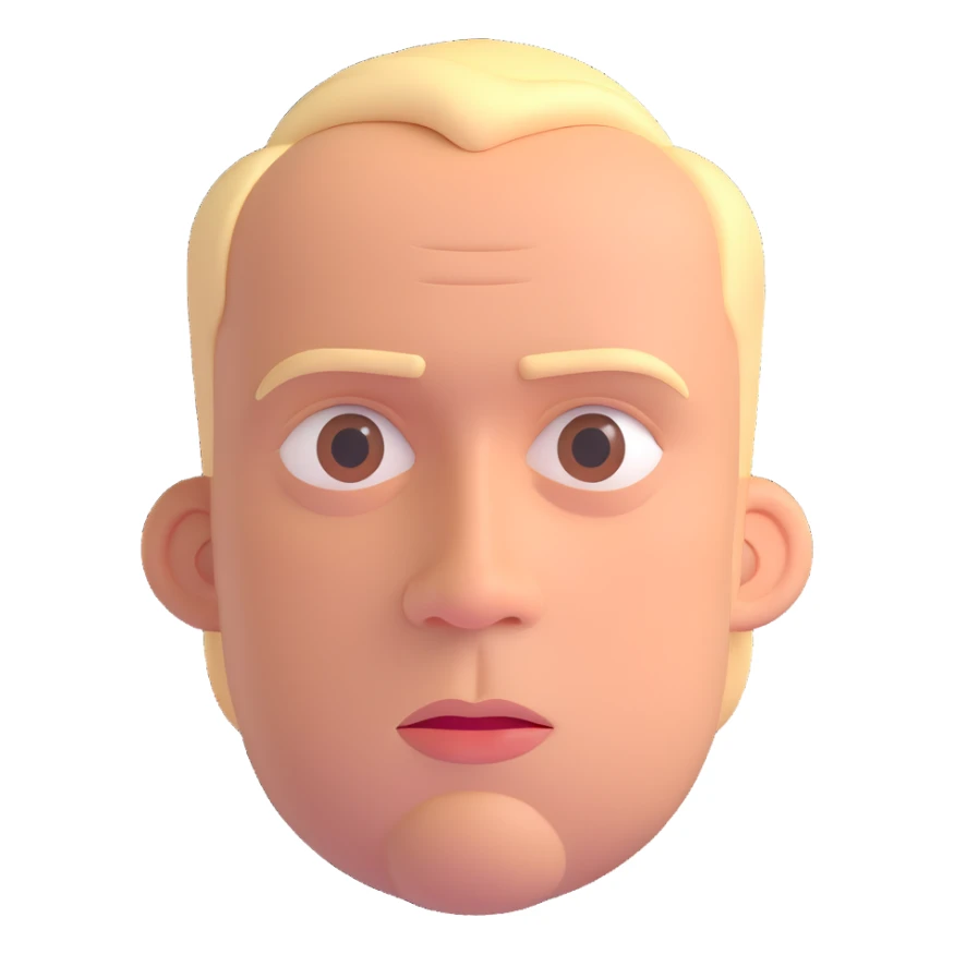 Hank J. Wimbleton, 3D emoji style, neutral expression sticker