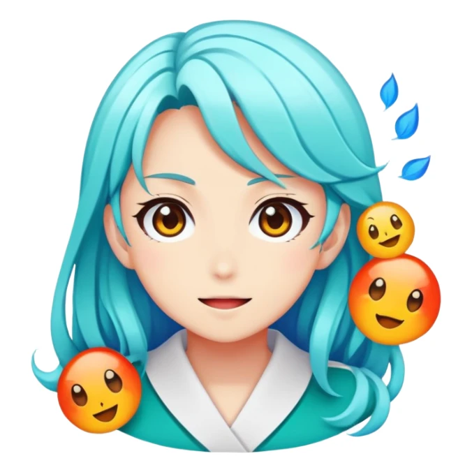 the word "GG" in anime style sticker