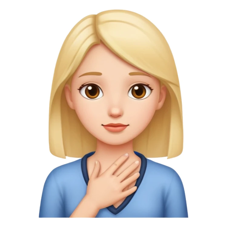 Holding hand around neck girl  sticker