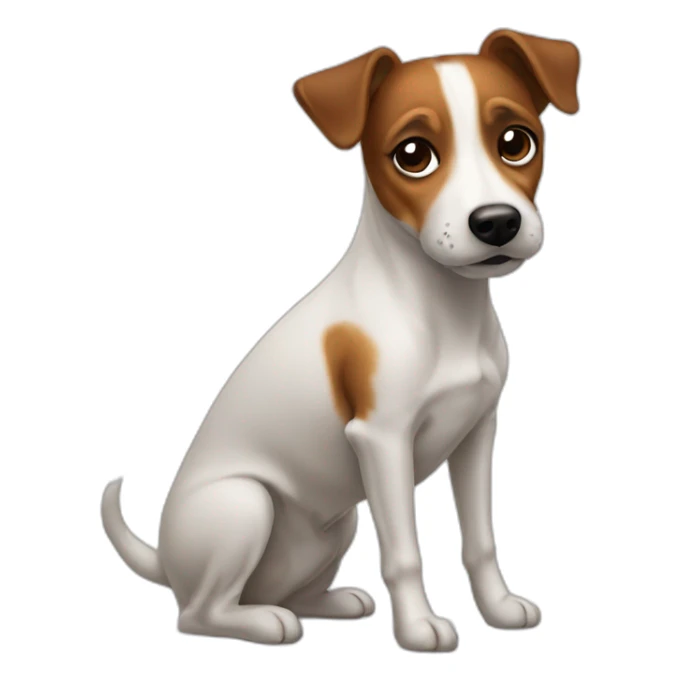 stupid brown jack russell terrier poops sticker