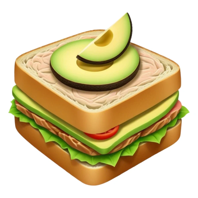Tuna sandwich with avocado in it sticker