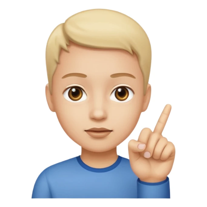 Eye-rolling emoji with one finger sticker