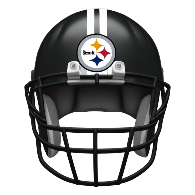 Steelers helmet with logo sticker