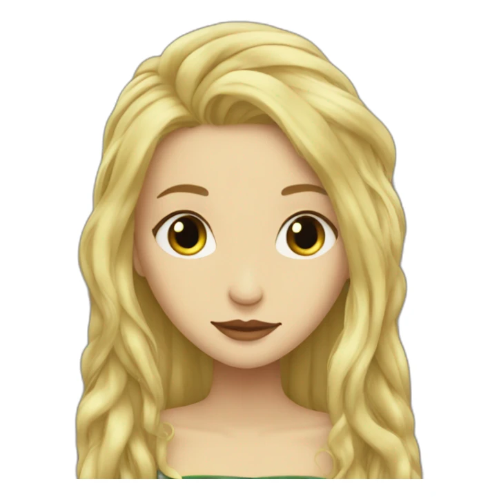Loki kiss blond woman with very very long hair sticker