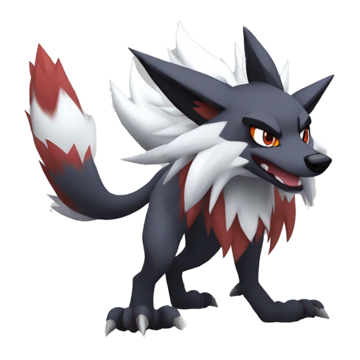  Incineroar Zoroark Lycanroc Fakemon sticker