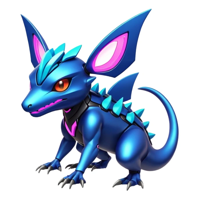  exotic modern cyber-Fakémon-Pokémon-Vernid-creature sticker