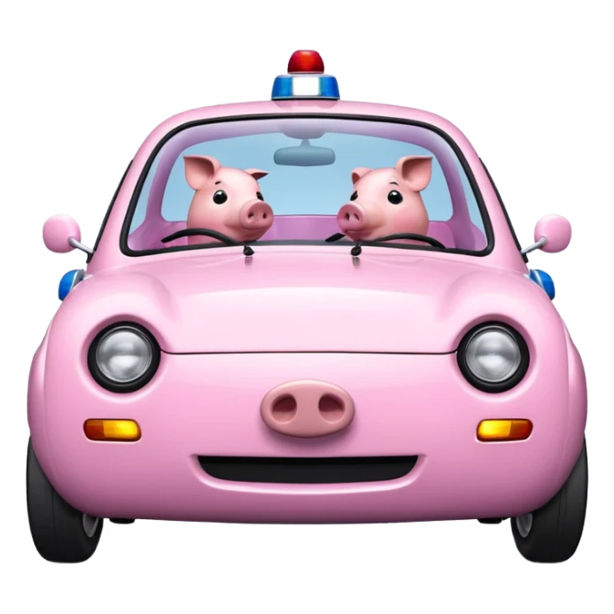 Three wheeler car robin reliant - looks like a pig with a police light sticker