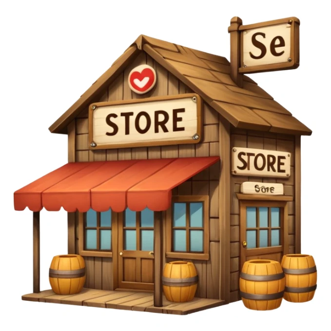 shop with the word store in the sign sticker