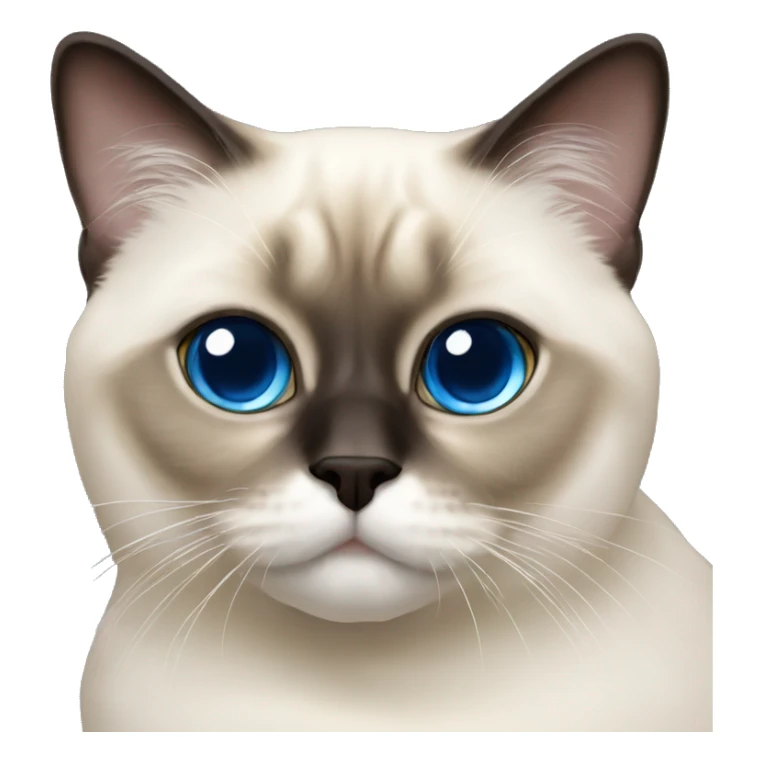 short hair himalayan siamese cat blue eyes sticker