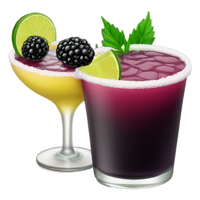 Blackberry margarita in a short glass sticker