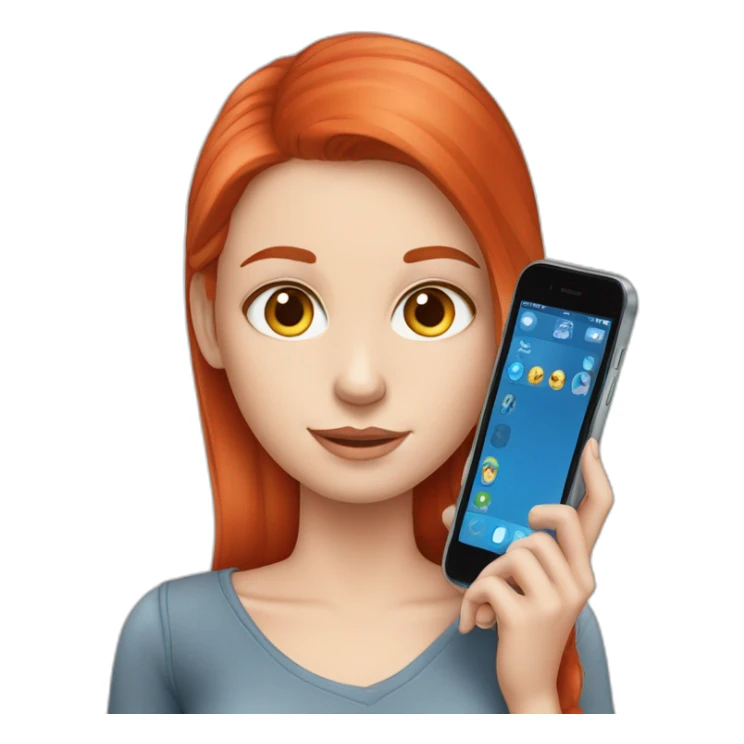 white-girl-red-hair-blue-eyes-showing-cellphone sticker