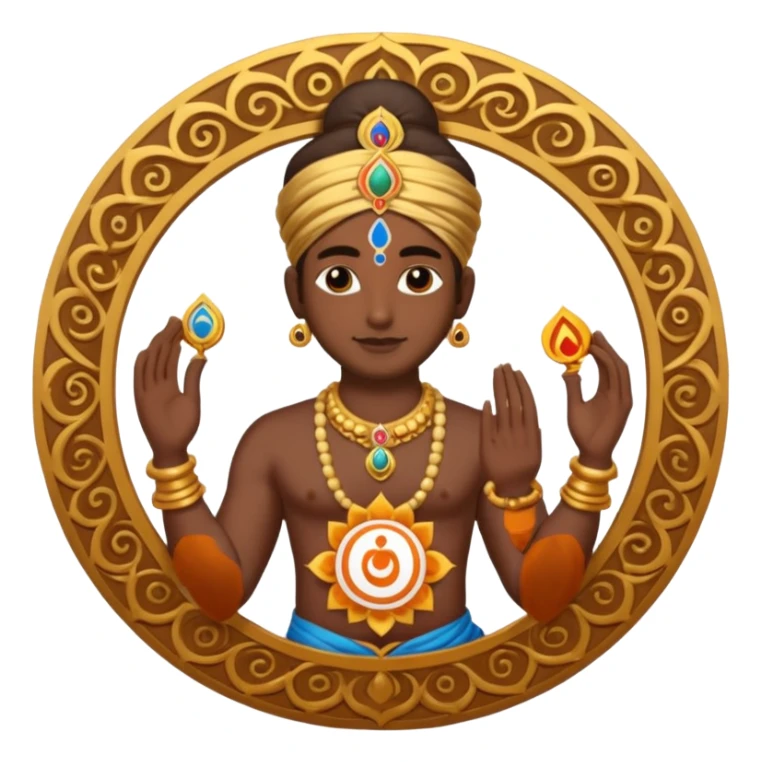Made an emoji with surdarshan chakrr in krishna hand sticker