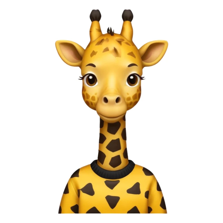giraffe wearing yellow and black sweater sticker