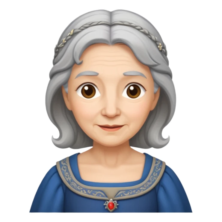 The kind and amiable grandmother in medieval fairy tales sticker