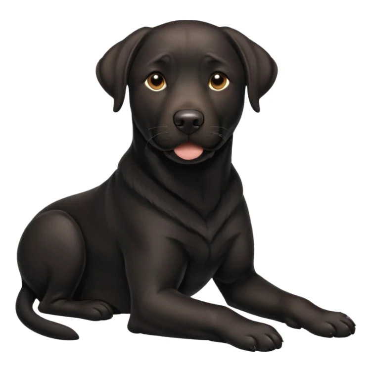 Black adult Labrador sticker