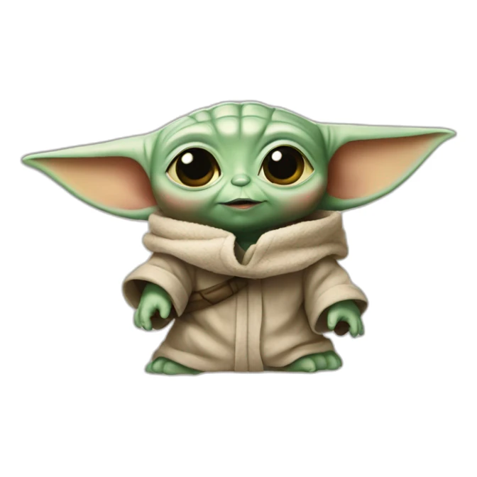 girl baby yoda sticker