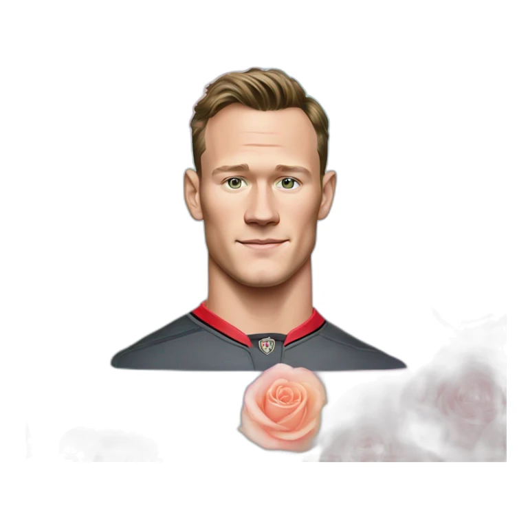Jonathan Toews inside a rainbow crystal with pastel roses sticker