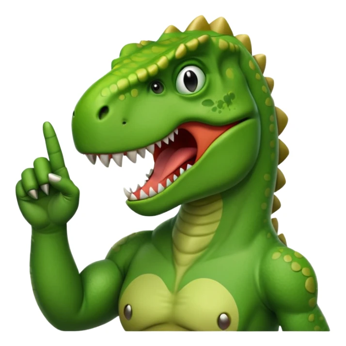 T-Rex giving the middle finger sticker