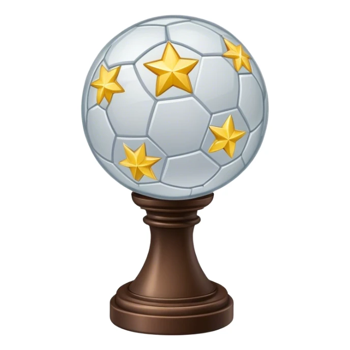 football crystall ball with stars on the small stand sticker