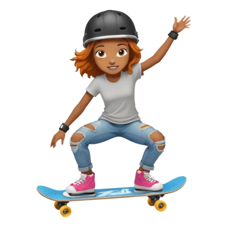 skateboarder black girl mugshot with  sticker