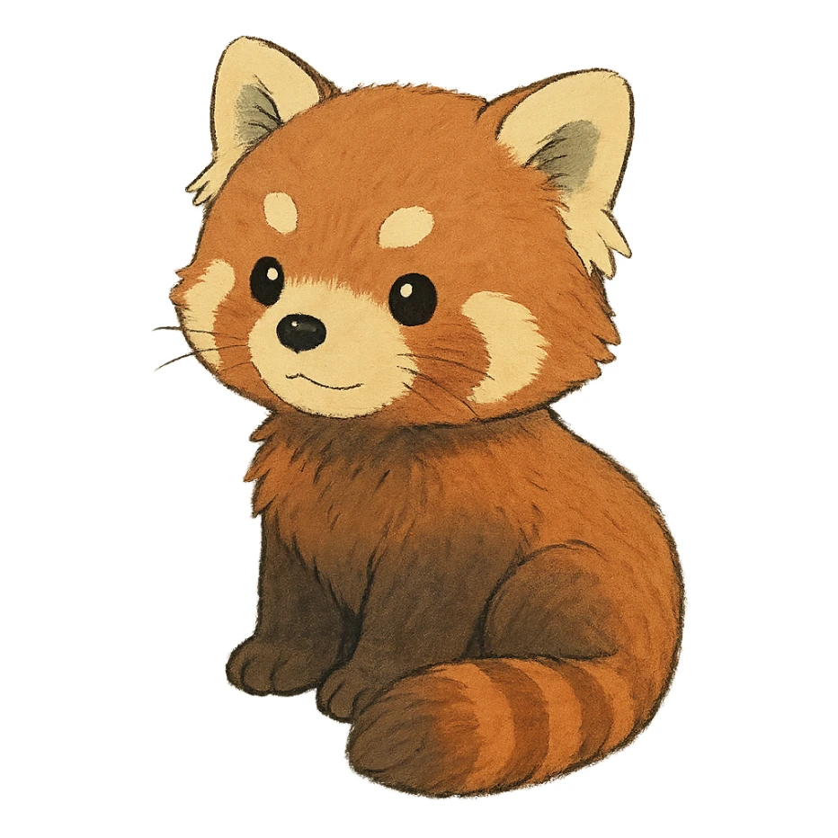 cute baby red panda sticker