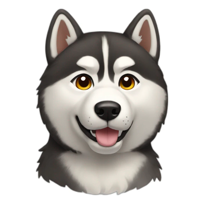 husky with shiba fur, 3/4 view sticker