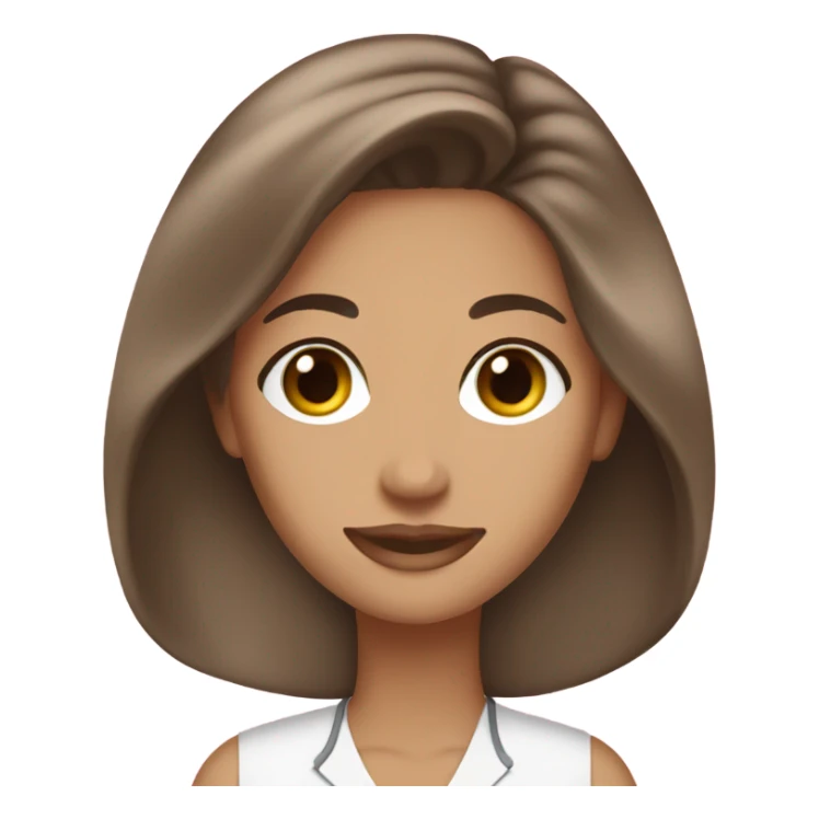 Esthetician brown hair scrubs facial sticker